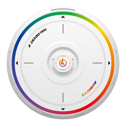 Haloblk HaloDisc 2 Wheel Covers for Tesla Model 3 & Model  Y Juniper 19" Crossflow Wheels - Rainbow Road (White)