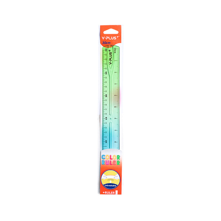 Y-Plus+ 1 Pc Unbreakable Color Ruler 30cm