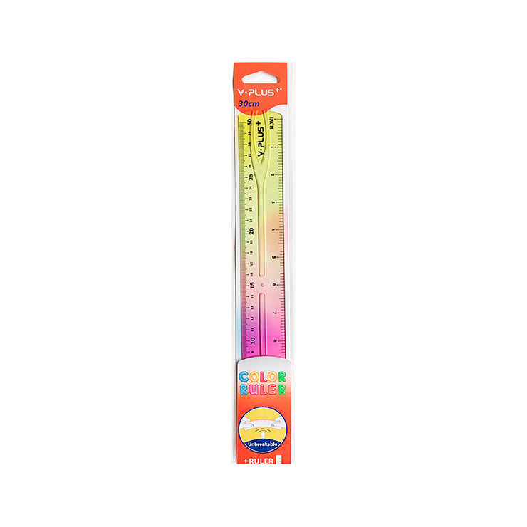 Y-Plus+ 1 Pc Unbreakable Color Ruler 30cm