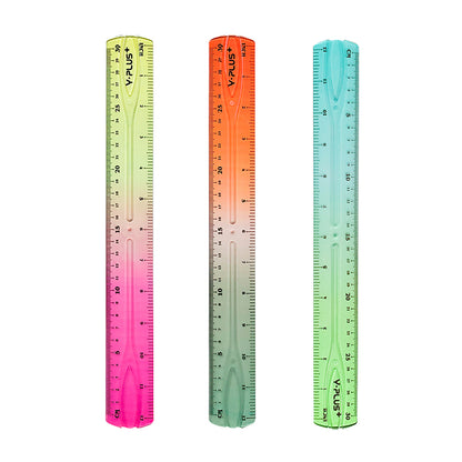 Y-Plus+ 1 Pc Unbreakable Color Ruler 30cm