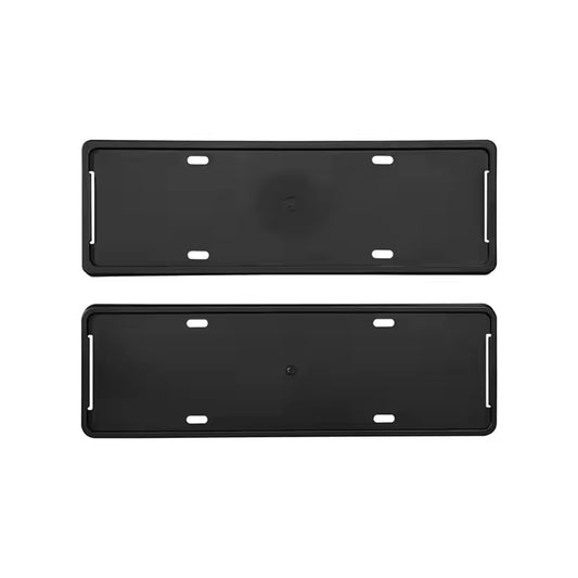 TESLA 2025 Model Y Juniper Scratch Resistant ABS Full Edge Protection License Plate Frame - Matte Black