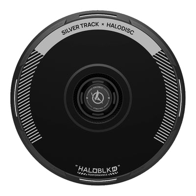 HALODISC 2 Silver Track (Black) | Set of 4 Wheel Covers for Tesla Model Y, Model Y L and Model 3 19" Crossflow Wheel
