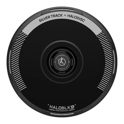 HALODISC 2 Silver Track (Black) | Set of 4 Wheel Covers for Tesla Model 3 & Model Y 19" Crossflow Wheel