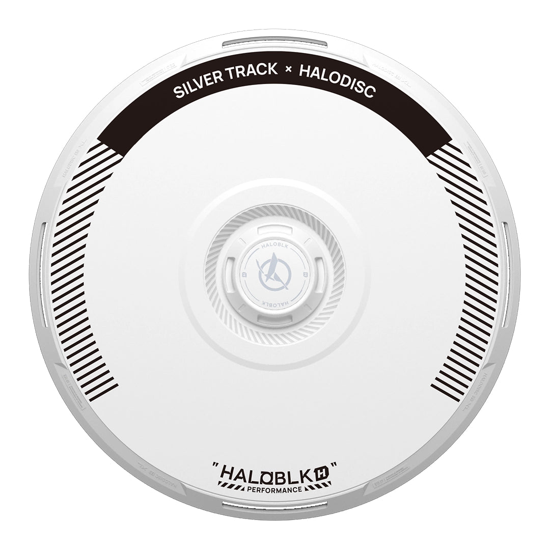 HALODISC 2 Silver Track (White) | Set of 4 Wheel Covers for Tesla  Model 3 & Model Y 19" Crossflow Wheel
