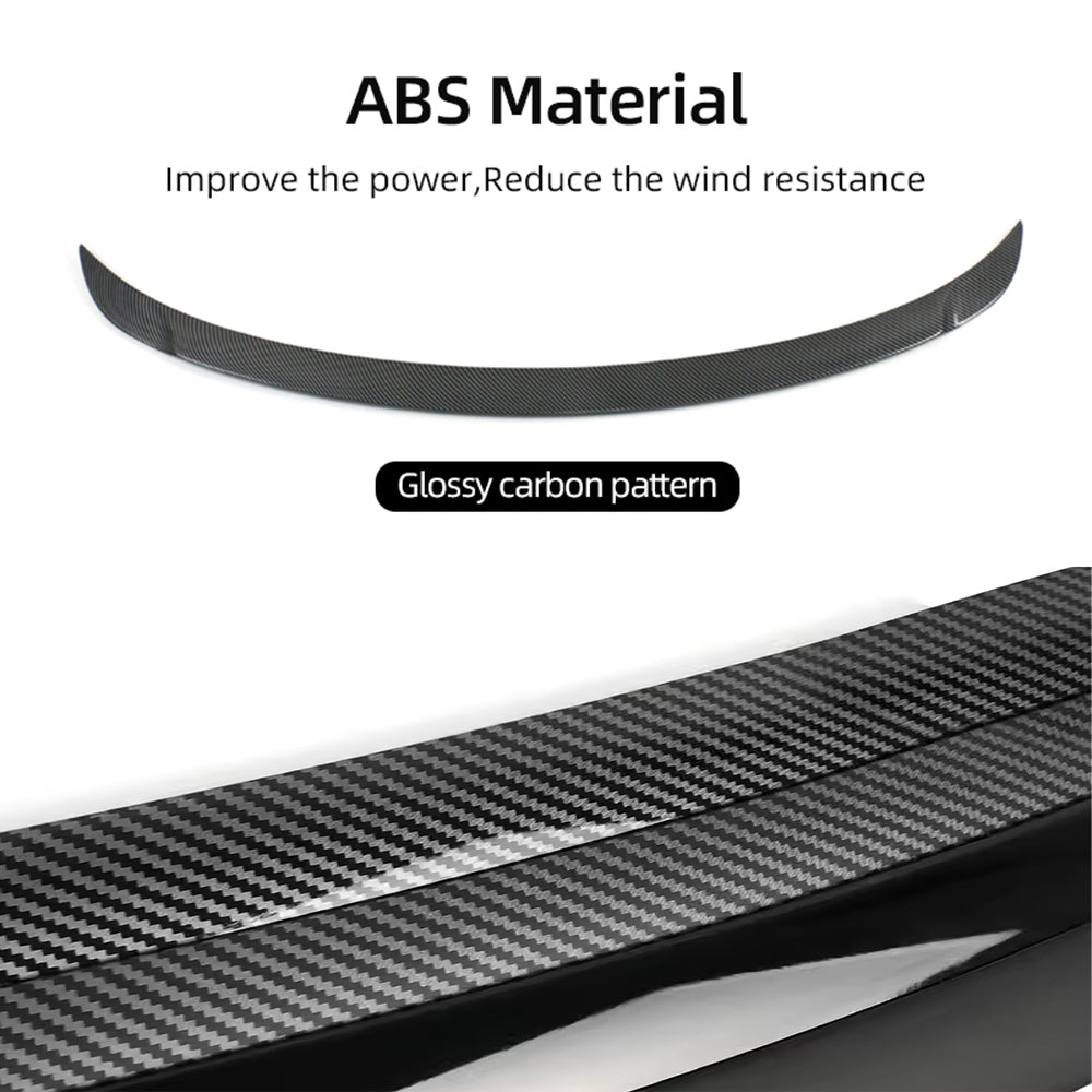 TESLA 2025 Model Y Juniper ABS High Performance P Version Carbon Fiber Rear Spoiler - Glossy
