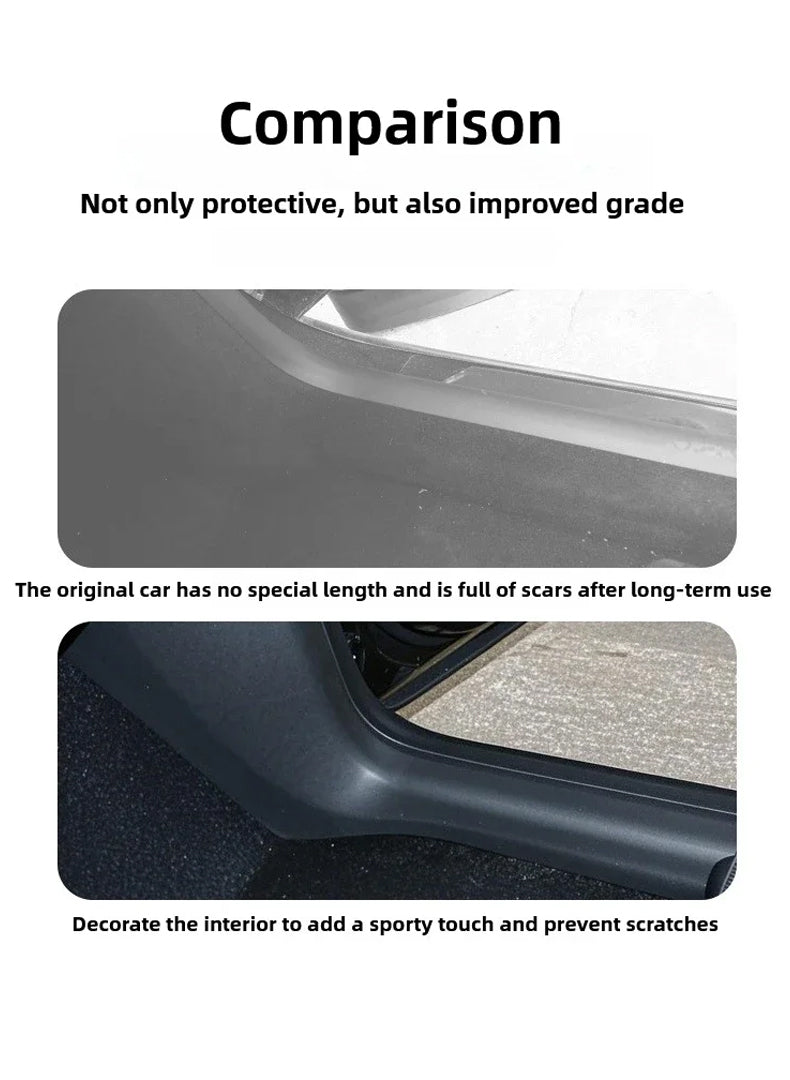 TESLA 2025 Model Y Juniper TPE Front and Rear Door Sill Protector Threshold Strip - 1SET(4PCS)
