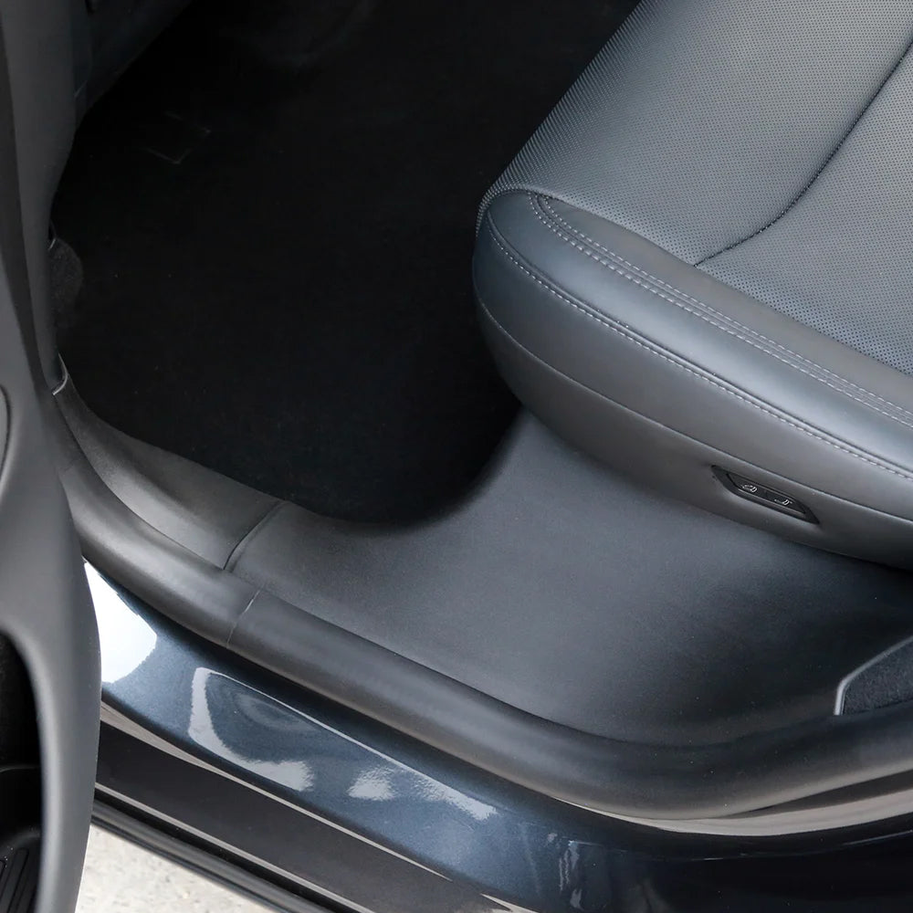 TESLA 2025 Model Y Juniper TPE Front and Rear Odorless Threshold Bar Door Sill Protector Pads - 1 SET (8PCS)