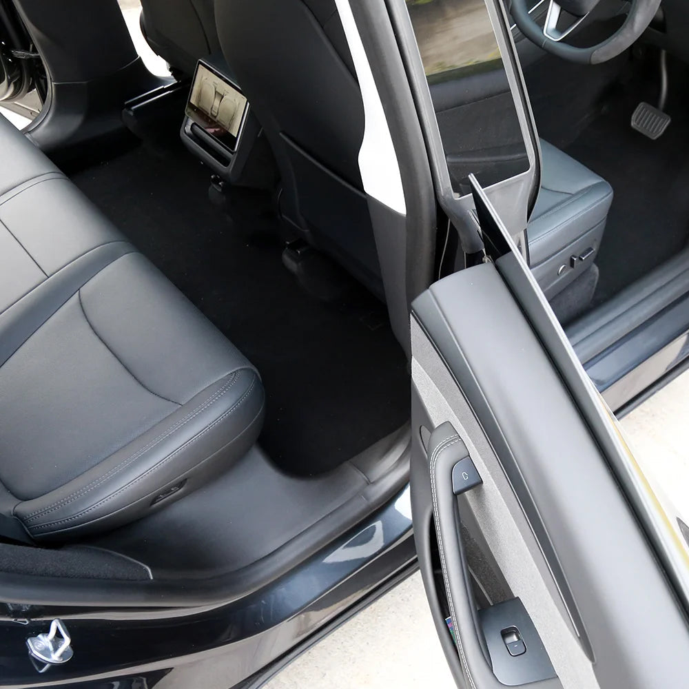 TESLA 2025 Model Y Juniper TPE Front and Rear Odorless Threshold Bar Door Sill Protector Pads - 1 SET (8PCS)