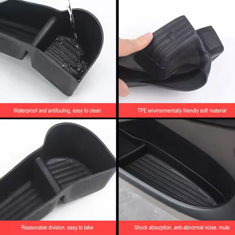 TESLA 2025 Model Y Juniper TPE Side Storage Side Door Handle Organizer - 1SET (4PCS)