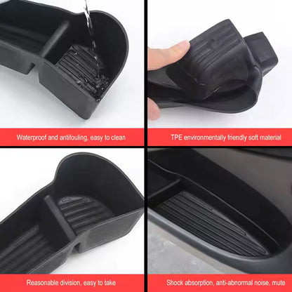 TESLA 2025 Model Y Juniper TPE Side Storage Side Door Handle Organizer - 1SET (4PCS)