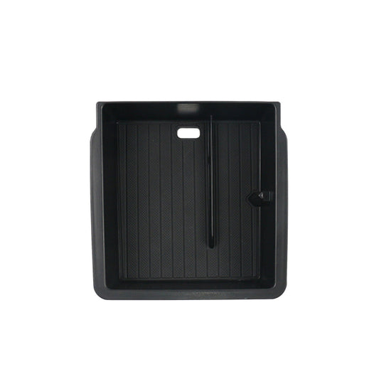 TESLA 2025 Model Y Juniper & Model 3 Center Control Storage Box TPE Center Armrest with Sunglasses Holder - Black
