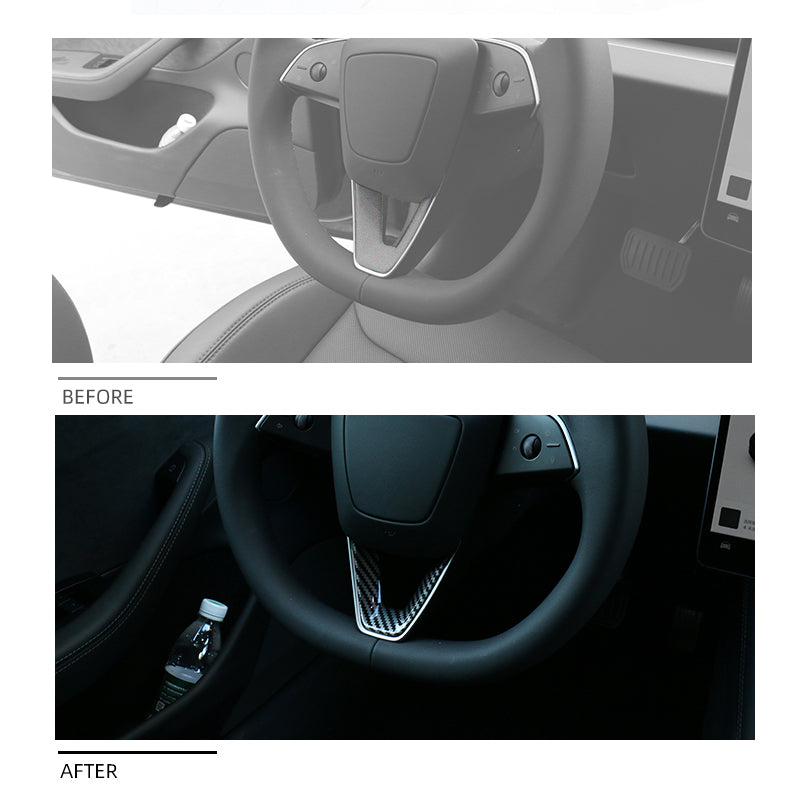 TESLA 2025 Model Y Juniper and Model 3 ABS Steering Wheel Patch Protective Cover Sticker
