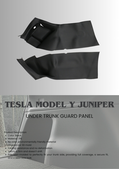 TESLA 2025 Model Y Juniper interior TPE Front and Rear Threshold Strip /Upper and Under Rear Trunk Guard Panel / C-Pillar Guard Board - 4PCS SET