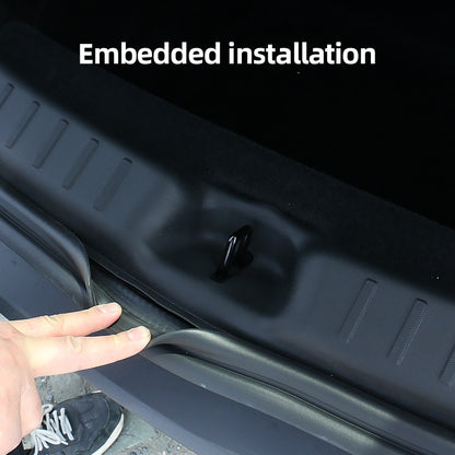 2025 TESLA Model Y Juniper Waterproof TPE Odorless Cargo Liners Floor Mats - Trunk Sill Strip