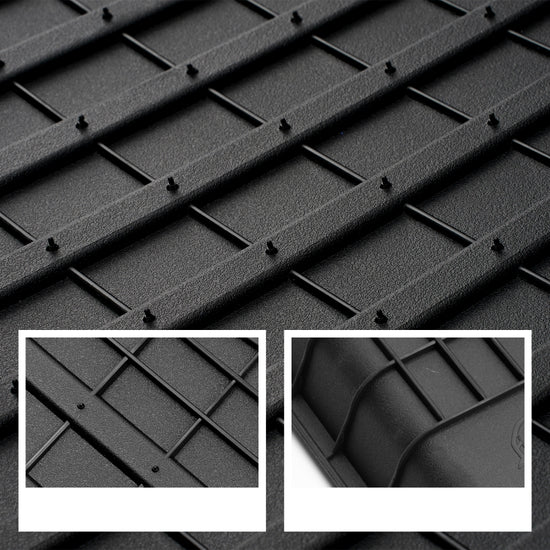 HALOBLK Tesla 2025 Model Y Juniper Waterproof Injected Molded TPE Odorless Cargo Liners Floor Mats - Double Layer