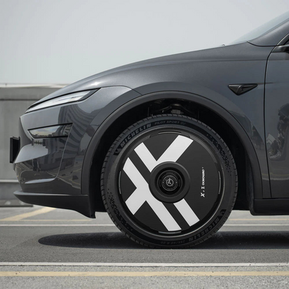 HALODISC 2 X-Factor (Black) | Set of 4 Wheel Covers for Tesla  Model 3 & Model Y 19" Crossflow Wheel