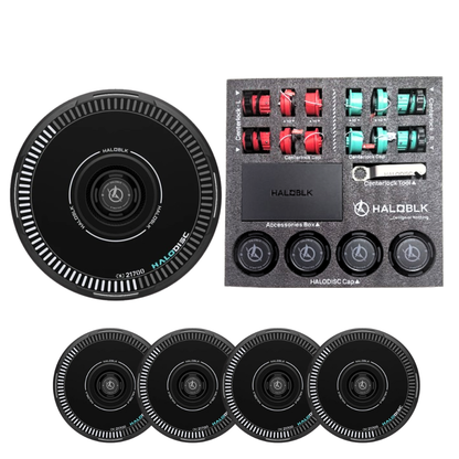 HALODISC 2 Charging (Black) | Set of 4 Wheel Covers for Tesla Model 3 & Model Y 19" Crossflow Wheel