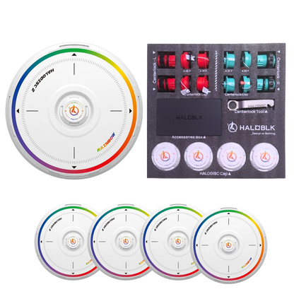 Haloblk HaloDisc 2 Wheel Covers for Tesla Model 3 & Model  Y Juniper 19" Crossflow Wheels - Rainbow Road (White)