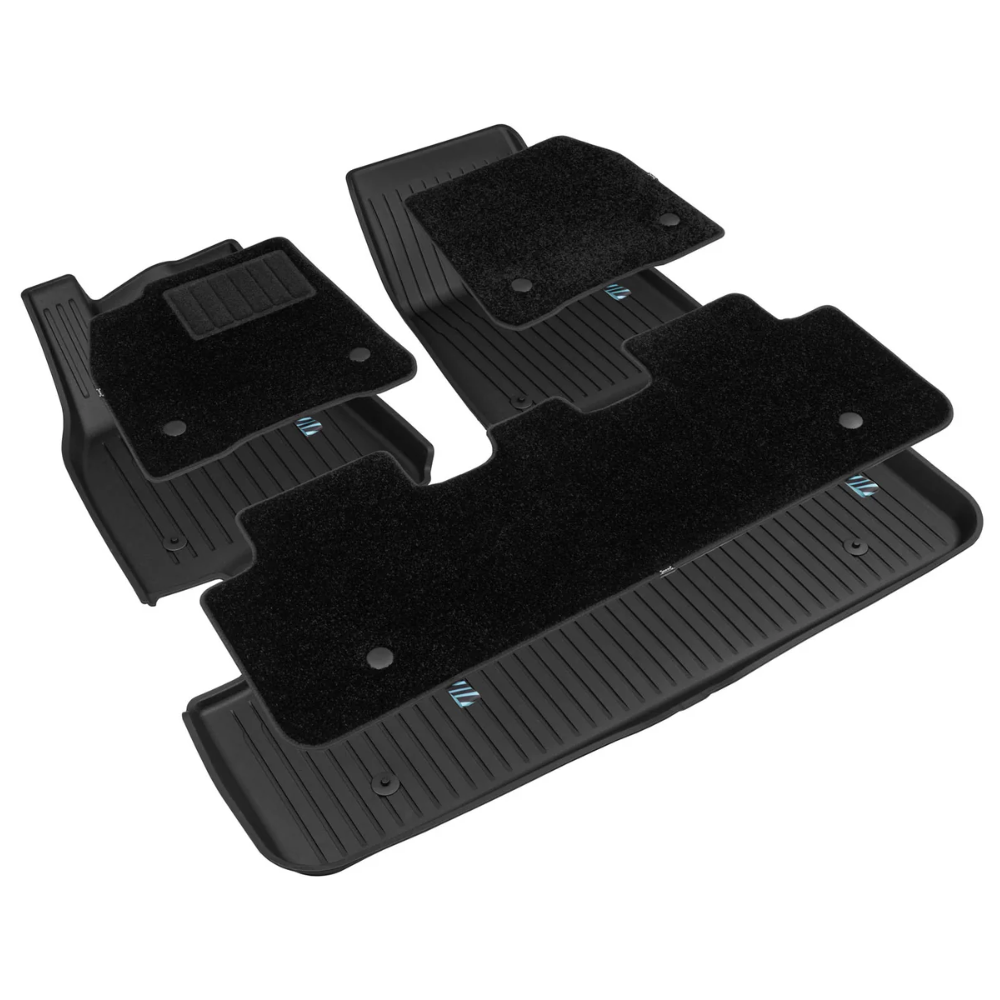 HALOBLK Tesla 2025 Model Y Juniper Waterproof Injected Molded TPE Odorless Cargo Liners Floor Mats - Double Layer