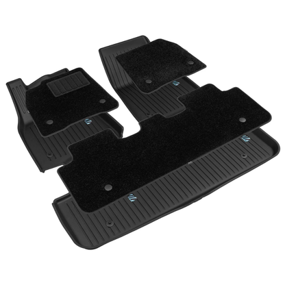 HALOBLK Tesla 2025 Model Y Juniper Waterproof Injected Molded TPE Odorless Cargo Liners Floor Mats - Double Layer