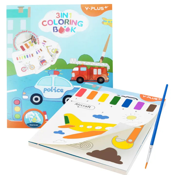 Y-Plus+ 3 in 1 Water Coloring Book