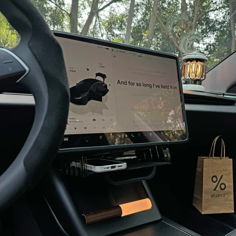 CIIYAA TESLA MODEL 2025-2026 Model Y Juniper | Model YL | Model 3 Under Screen Magnetic Storage Box Ultra - Black