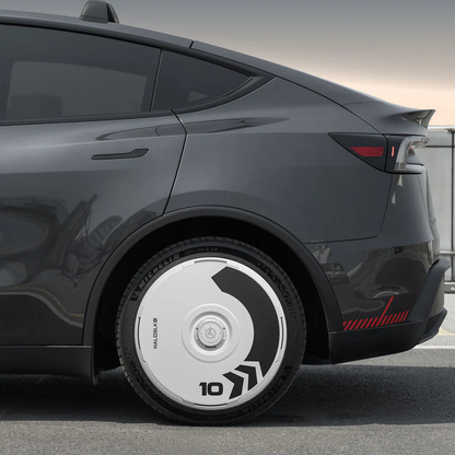 HALODISC 2 Arrow (White) | Set of 4 Wheel Covers for Tesla  Model 3 & Model Y 19" Crossflow Wheel