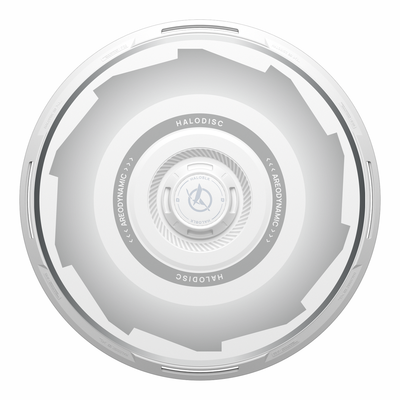 HALODISC 2 Gear (White) | Set of 4 Wheel Covers for Tesla Model Y, Model Y L and Model 3 19" Crossflow Wheel
