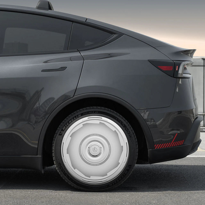 HALODISC 2 Gear (White) | Set of 4 Wheel Covers for Tesla  Model 3 & Model Y 19" Crossflow Wheel