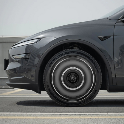 HALODISC 2 Gear (Black) | Set of 4 Wheel Covers for Tesla  Model 3 & Model Y 19" Crossflow Wheel