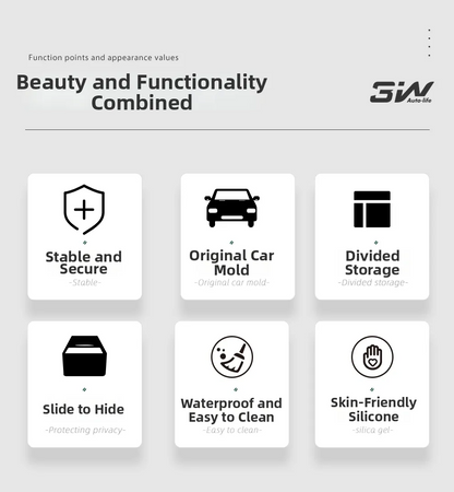 3W Tesla Model Y Juniper | Model YL | Model 3 Car Interior Silicone Central Control Panel Lower Storage Pad