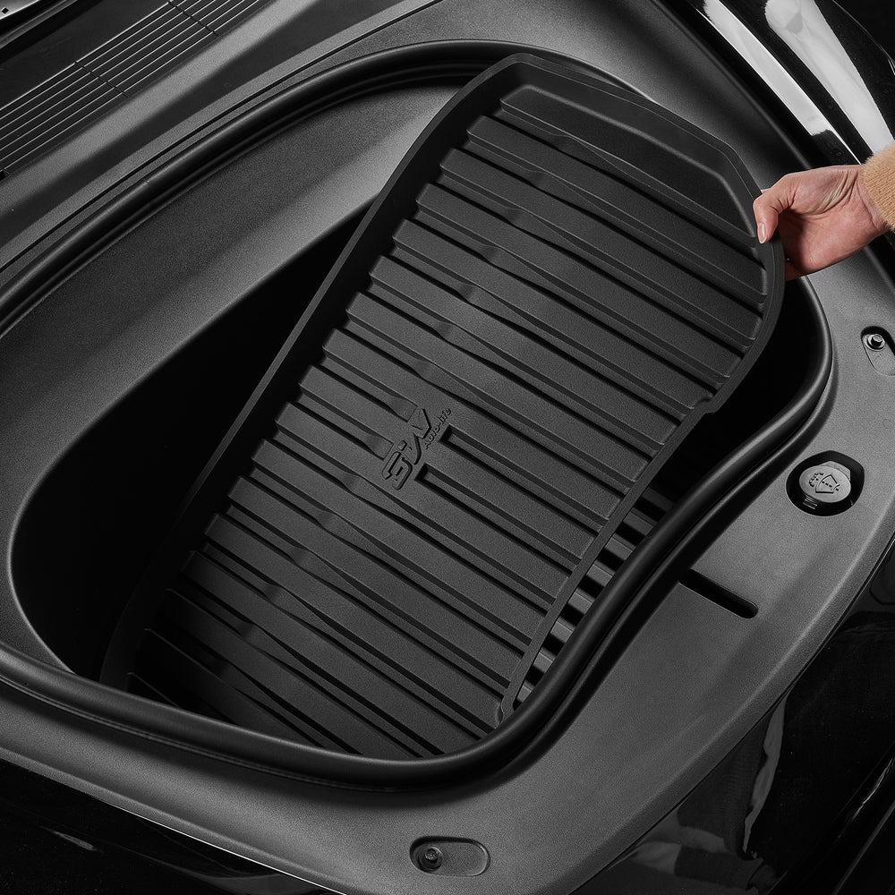 3W TESLA 2024-2026 Model 3 Highland Double Layer Injected Molded TPE Odorless Cargo Liners Floor Mats - 1 SET (6 PCS)