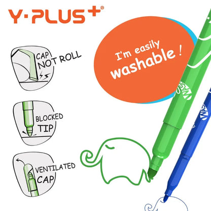 Y-Plus+ Elephant Fibre Pen 6 Colors, 12 Colors & 24 Colors