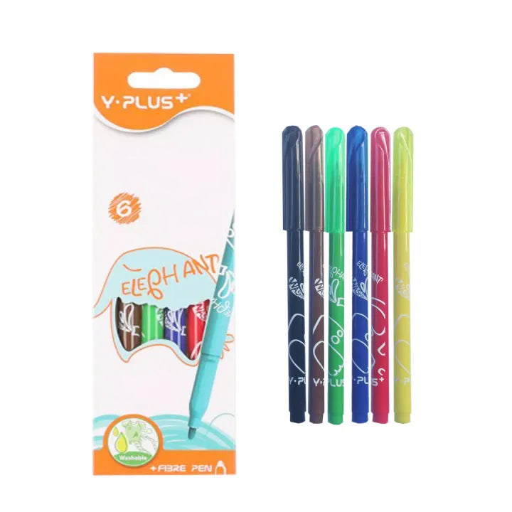 Y-Plus+ Elephant Fibre Pen 6 Colors, 12 Colors & 24 Colors