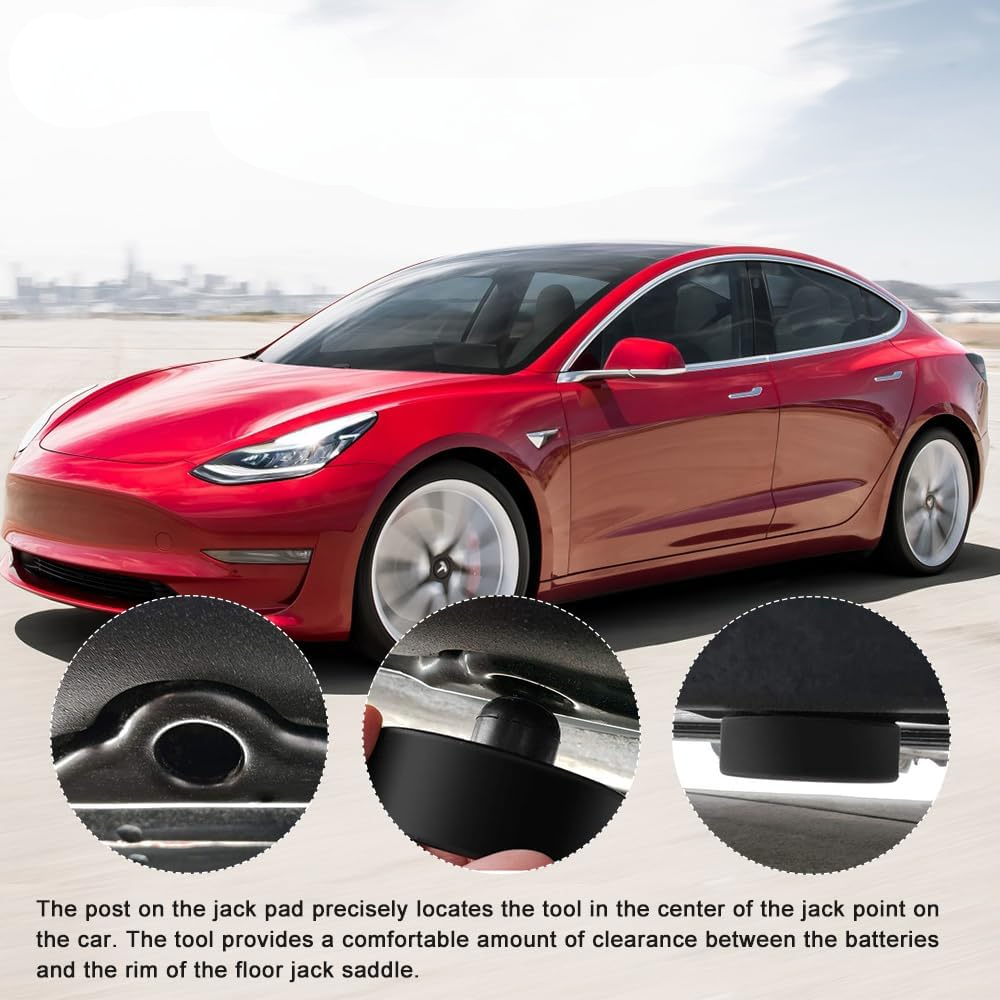 TESLA Model Y | Model YL | Model 3 Jack Lifting Rubber Pad Adapter with Storage Bag - 1 SET (4PCS)