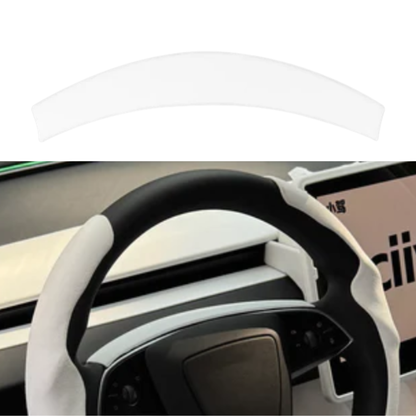 CIIYAA TESLA Model Y Juniper | Model 3 Highland | Model YL PureDeco Steering Wheel Upper Trim - White
