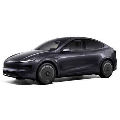 HALODISC 2 Silver Track (Black) | Set of 4 Wheel Covers for Tesla Model 3 & Model Y 19" Crossflow Wheel