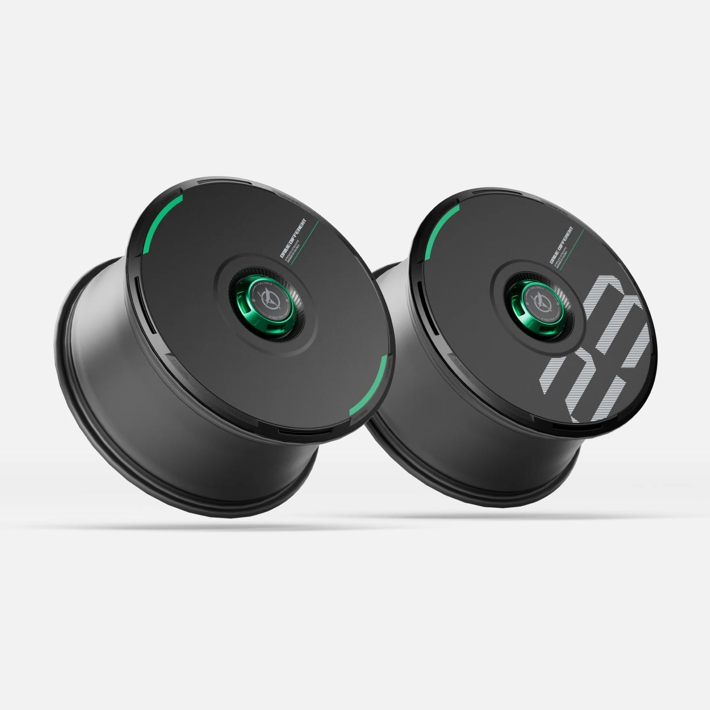 Pre-order (30 Days) HALODISC 2 Custom Numbers - Black | Set of 4 19" Wheel Covers for Tesla Model Y & Model 3