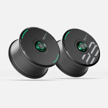 Pre-order (30 Days) HALODISC 2 Custom Numbers - Black | Set of 4 19" Wheel Covers for Tesla Model Y & Model 3