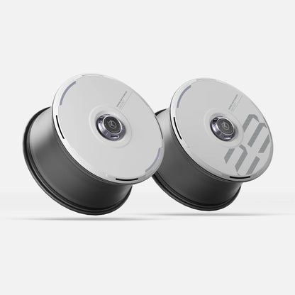 Pre-order (30 Days) HALODISC 2 Custom Numbers - White | Set of 4 19" Wheel Covers for Tesla Model Y & Model 3