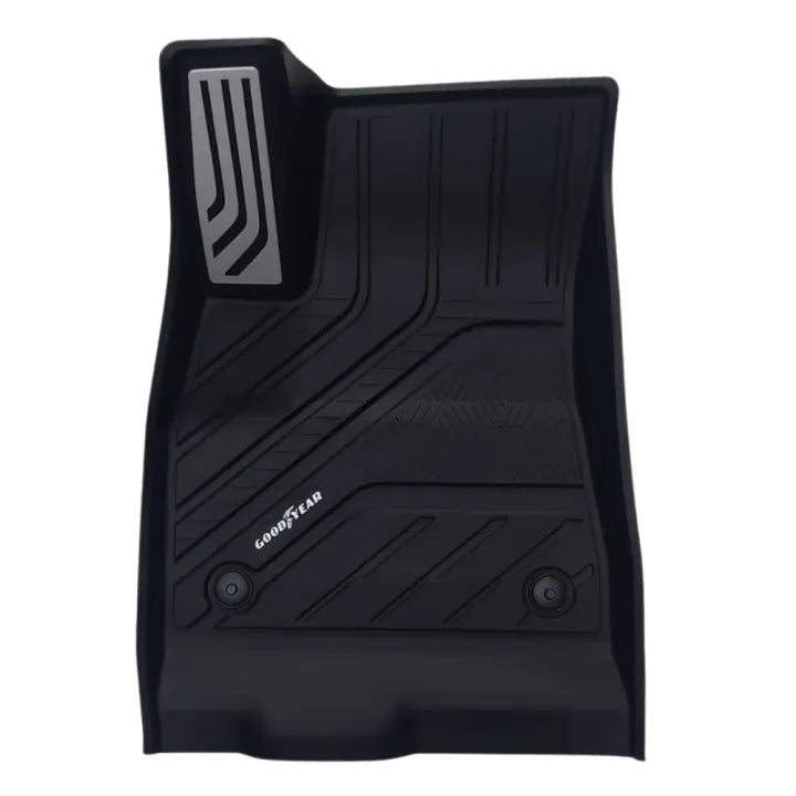 TESLA 2024-2026 MODEL 3 All-Weather Single Layer Injected Molded TPE Odorless Cargo Liners Floor Mats - 1 SET (6PCS)