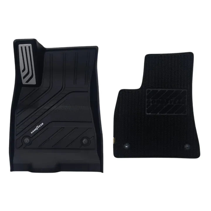 TESLA 2024-2026 MODEL 3 All-Weather Double Layer Injected Molded TPE Odorless Cargo Liners Floor Mats - 1 SET (6PCS)