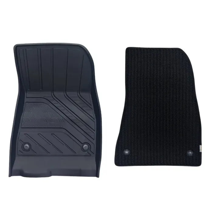 TESLA 2024-2026 MODEL 3 All-Weather Double Layer Injected Molded TPE Odorless Cargo Liners Floor Mats - 1 SET (6PCS)