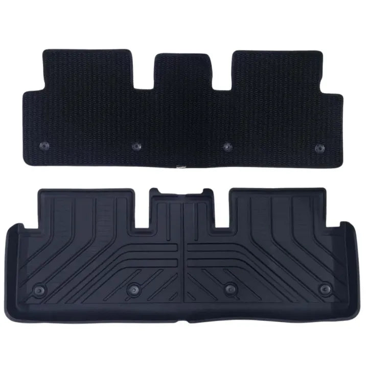 TESLA 2024-2026 MODEL 3 All-Weather Double Layer Injected Molded TPE Odorless Cargo Liners Floor Mats - 1 SET (6PCS)