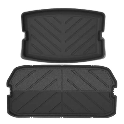 TESLA 2024-2026 MODEL 3 All-Weather Double Layer Injected Molded TPE Odorless Cargo Liners Floor Mats - 1 SET (6PCS)