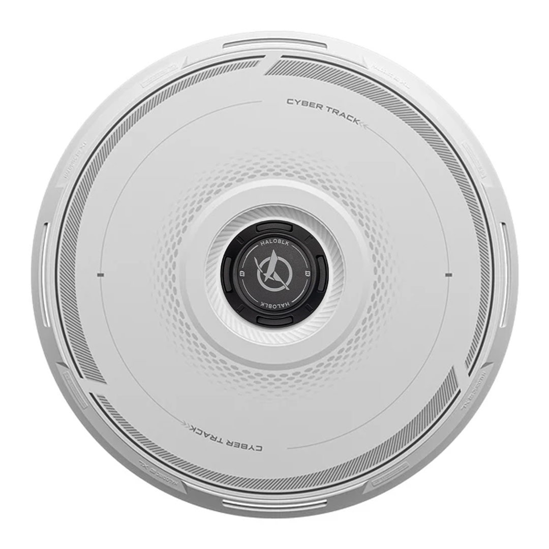 HALODISC 2 Cyber Track (White) | Set of 4 Wheel Covers for Tesla Model Y, Model Y L and Model 3 19" Crossflow Wheel