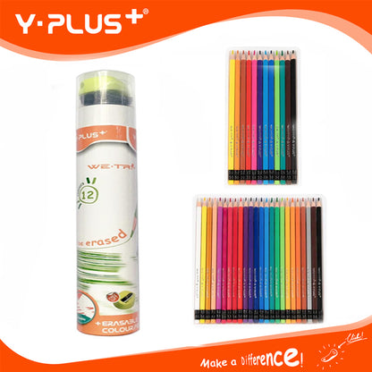 Y-Plus+ WE-TRI Erasable Color Pencil With Sharpener