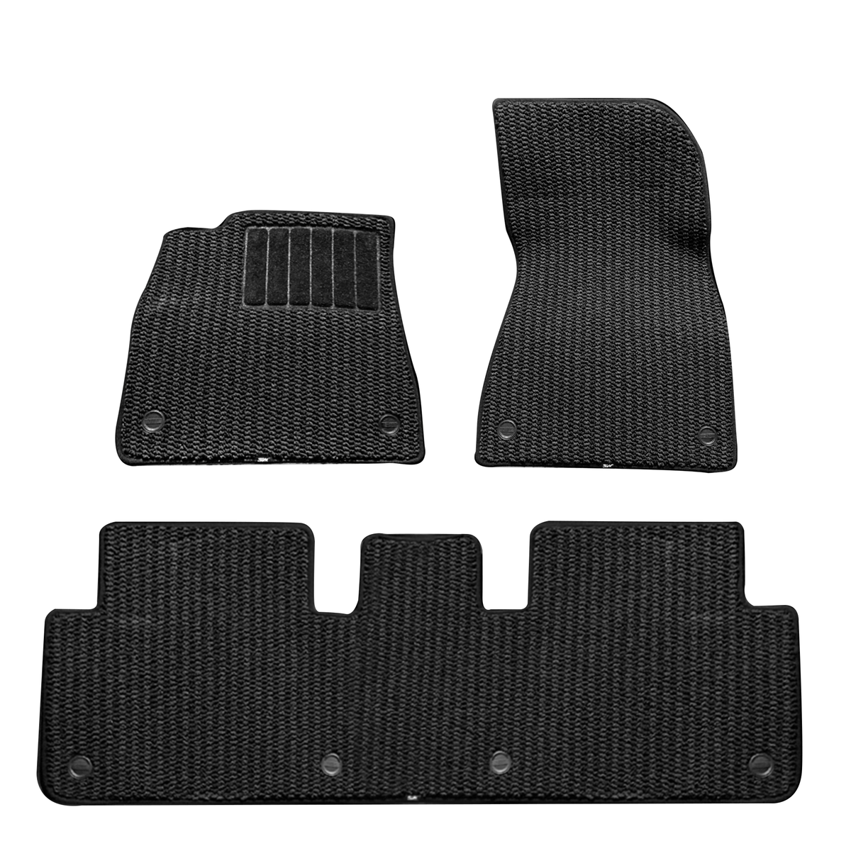 3W TESLA 2024-2026 Model 3 Highland Double Layer Injected Molded TPE Odorless Cargo Liners Floor Mats - 1 SET (6 PCS)