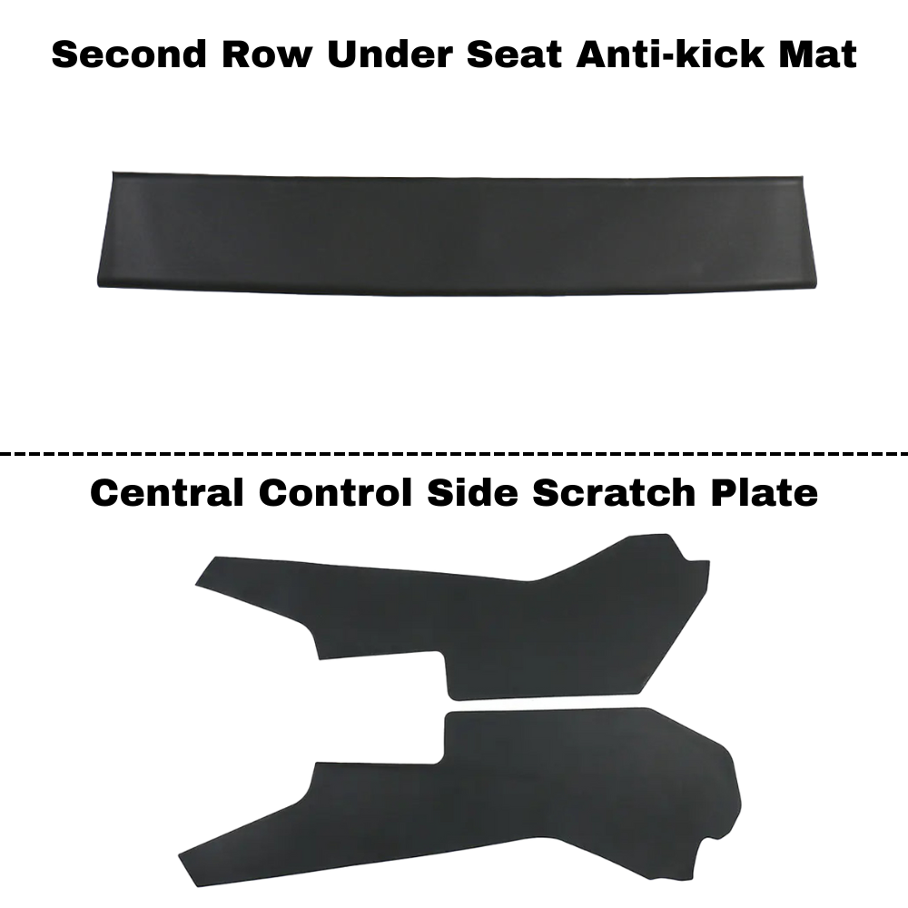 TESLA 2025 Model Y Juniper TPE Interior Upper and Under Guard Board / C-Pillar Guard /Front and Rear Threshold Strip/ Anti-Kick Mat and Scratch Plate / Under Seat Protector / Trunk Sill / Cargo Liners Mats - 9 SETS