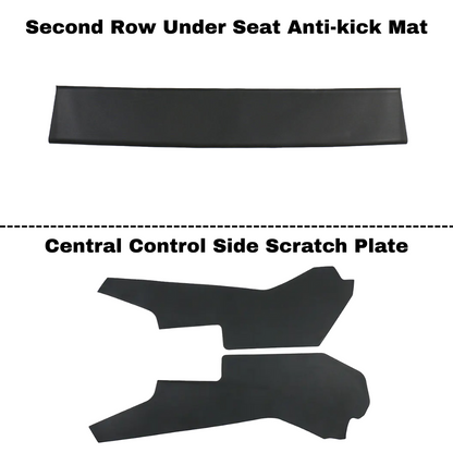 TESLA 2025 Model Y Juniper TPE Interior Upper and Under Guard Board / C-Pillar Guard /Front and Rear Threshold Strip/ Anti-Kick Mat and Scratch Plate / Under Seat Protector / Trunk Sill / Cargo Liners Mats - 9 SETS